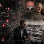The human impact of telecom fraud shown through three victims: an elderly couple, a business owner, and a transporter.